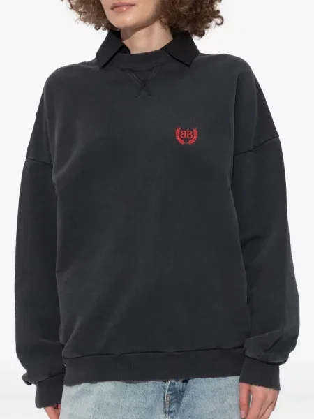 Με κολάρο polo Balenciaga με κέντημα μαύρο
