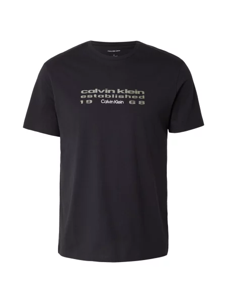 Calvin Klein Jeans Tričko kámen / černá bílá