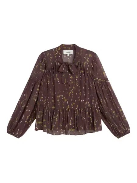 Bluză Ba&sh cu funde maro
