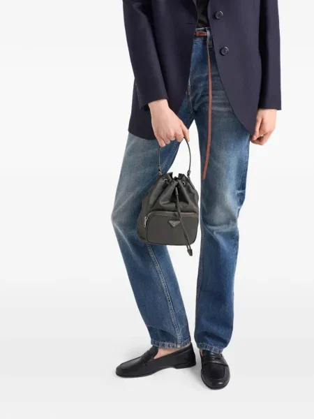 Geantă bucket Prada gri