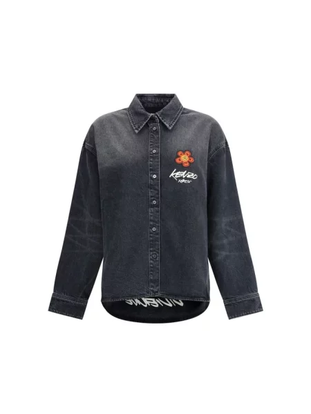 Kenzo Koszule Kobieta Czarny XS Denim Futura Workwear Koszula Denimowa szara