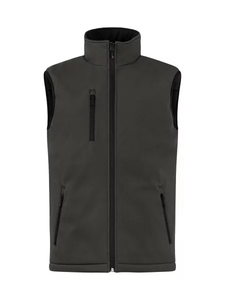 Clique Pikowana Kamizelka Softshell Dark Grey szara