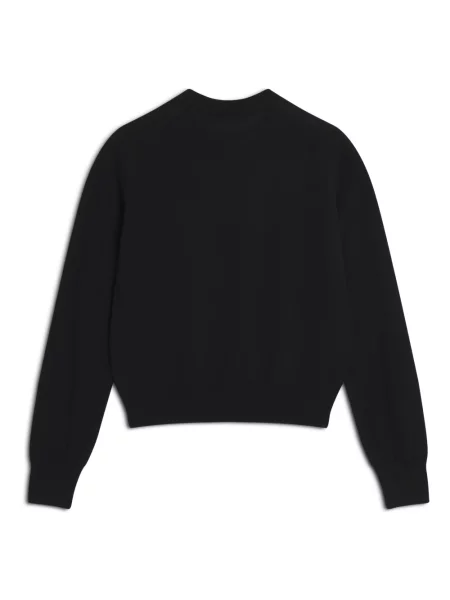 Sweter Maison Kitsune z wełny merino termoaktywny czarny