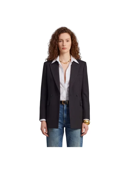 Marynarka Saint Laurent wełniana czarna