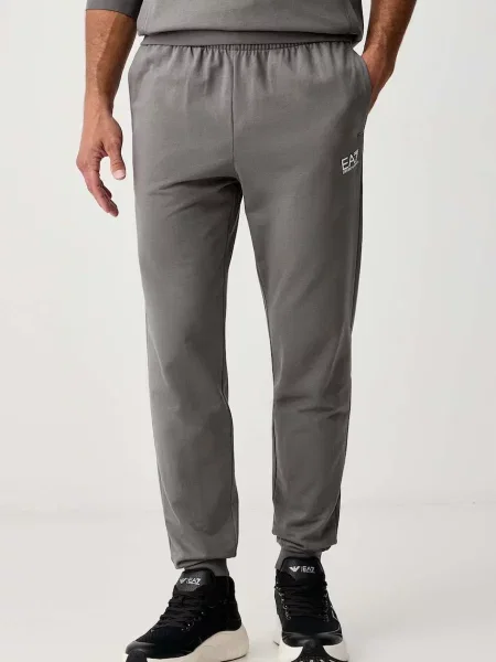 Emporio Armani melegítő szett férfi pamuttal szürke
