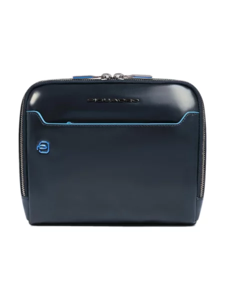 Torebka crossbody Piquadro skórzana niebieska