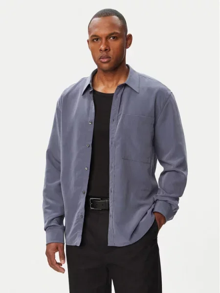 Calvin Klein Srajca Ls Drapey vijolična