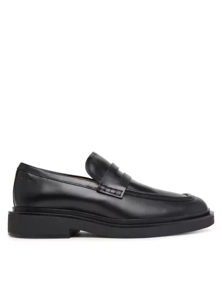 Calvin Klein Félcipő Sq Rubber Band Loafer Wax Lth fekete