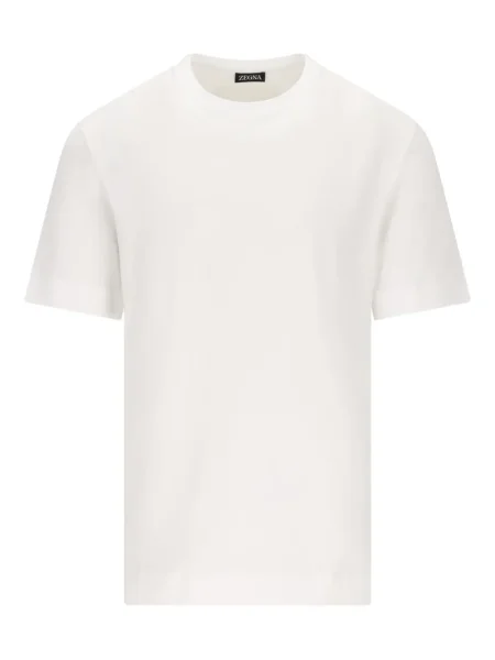 Tricou Zegna cu decolteu rotund alb