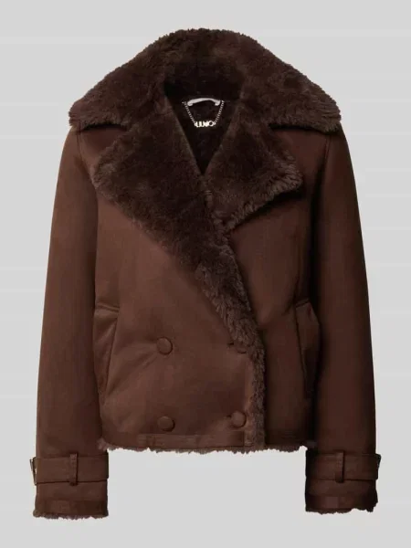 Kurtka z kołnierzem z połami i patkami na rękawach Liu Jo White