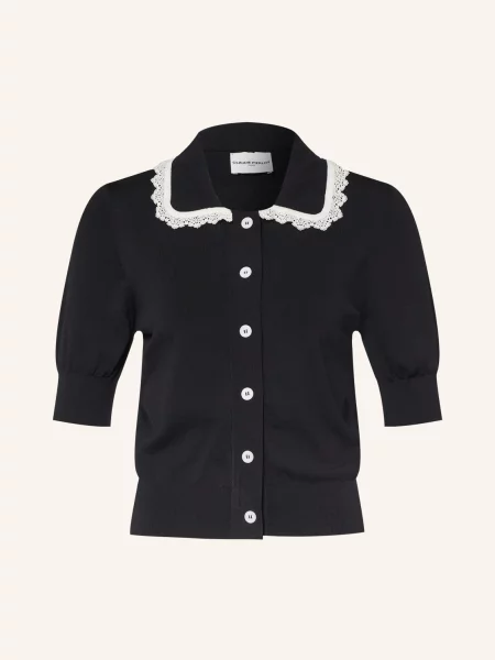 Claudie Pierlot Kardigan Z Koronkou schwarz biały