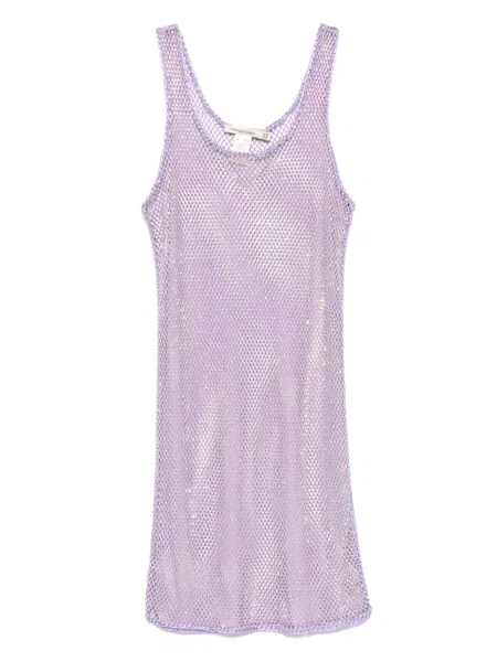 Sukienka Paramidonna z kryształkami garniturowa fioletowa