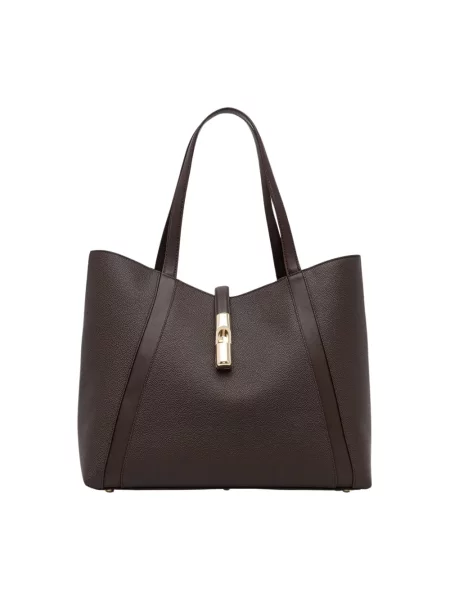 Shopperka Furla skórzana brązowa