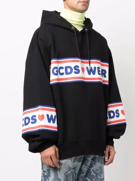 Mikina s kapucí Gcds s potiskem černá