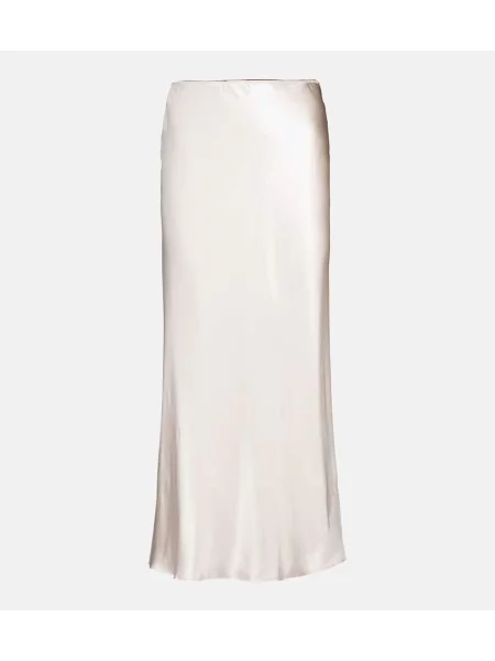 Satynowa spódnica midi Dorothee Schumacher do kolan biała