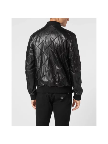 Kurtka skórzana Philipp Plein czarna