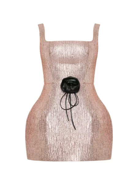 Rochie mini Anouki cu aplicații roz