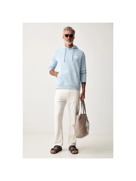 Bluza z kapturem Karl Lagerfeld z kapturem niebieska