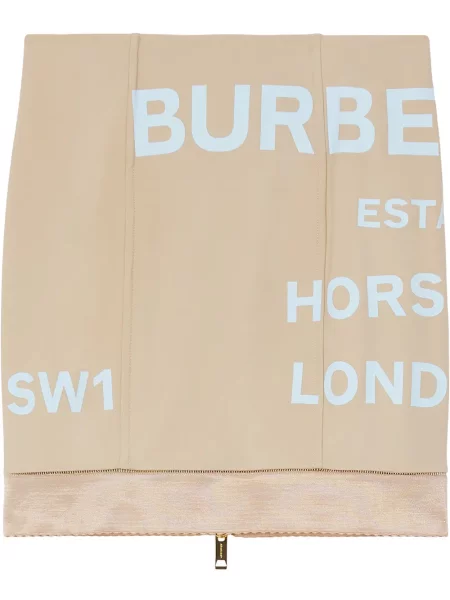 Fusta mini Burberry cu imagine maro