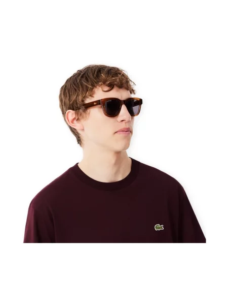 Klasické džerzej tričko Lacoste hnedá