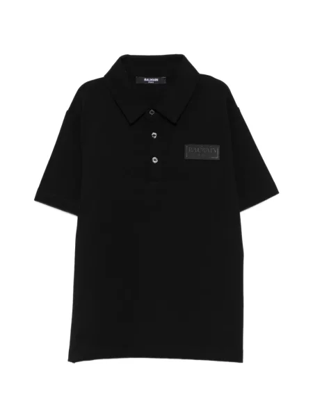 Koszulka polo dziecięca Balmain czarna