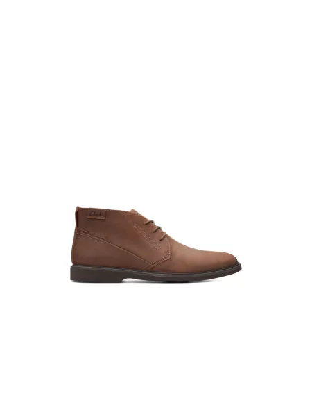 Botine Clarks cu șireturi din dantelă maro