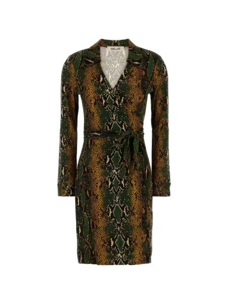 Rochie mini Dvf Diane Von Furstenberg cu imagine maro