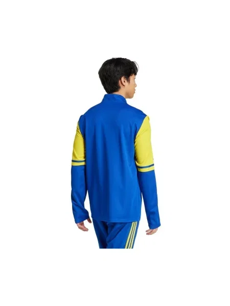 Tréning mikina Adidas na polovičný zips modrá