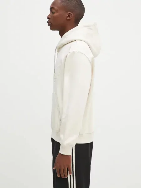 Adidas Originals bluza Hooded Sweat z kapturem z aplikacją beżowy