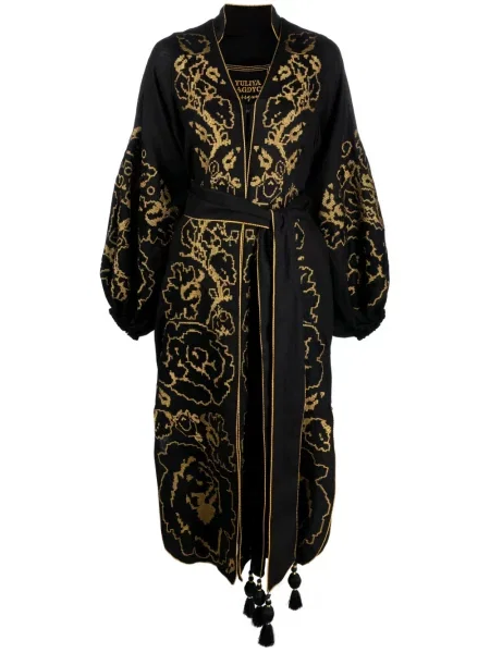 Rochie Yuliya Magdych cu model floral de costum negru