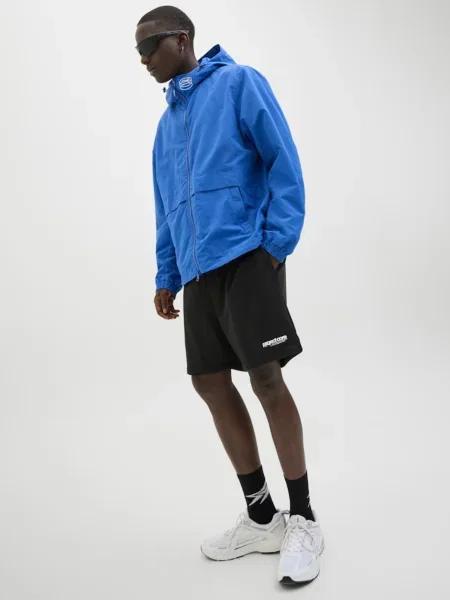 JACK & JONES Hlače JPSTKARL UNION črna / off-bela bela