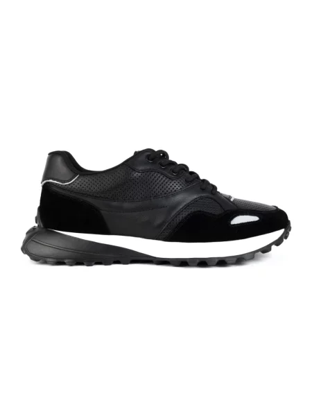 Sneakersy Sergio Moretti skórzane czarne