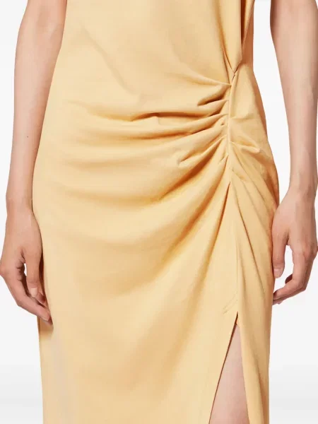 Rochie maxi Isabel Marant cu crăpătură de costum galben