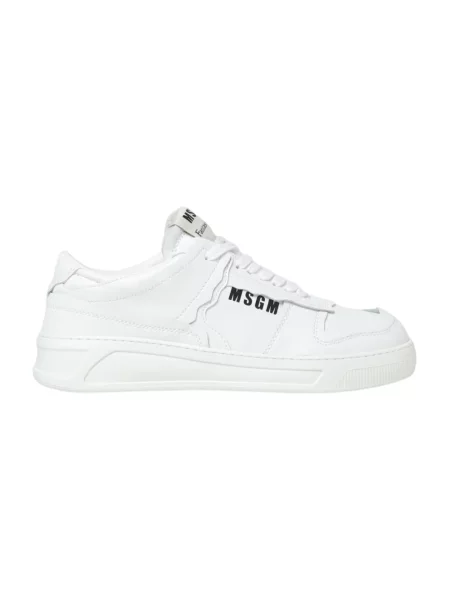 Sneakersy Msgm skórzane białe