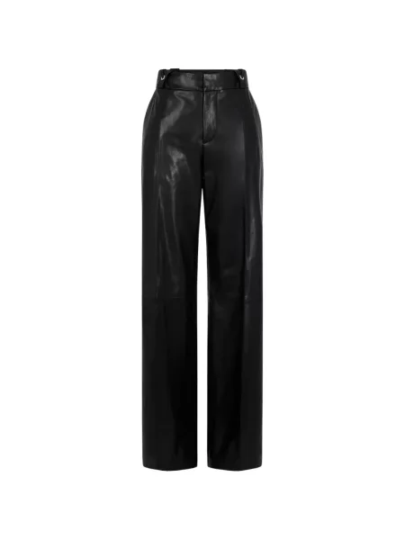Pantaloni Rabanne din piele negru