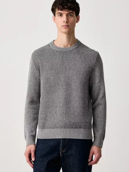 Calvin Klein pulover pentru bărbați cu amestec de lână gri
