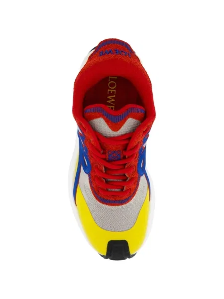 Sneakerși Loewe din piele de căprioară roșu