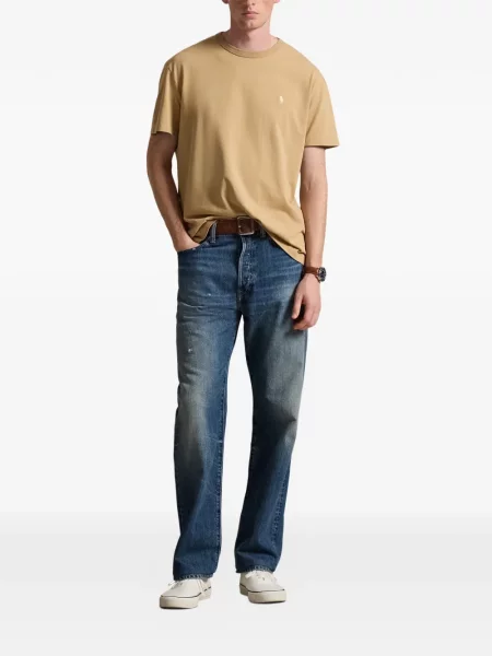 Șapcă Polo Ralph Lauren cu broderie din țesătură twill în carouri albastru