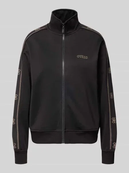 Bluza rozpinana ze stójką model ‘OCTAVIA’ Guess Activewear czarna