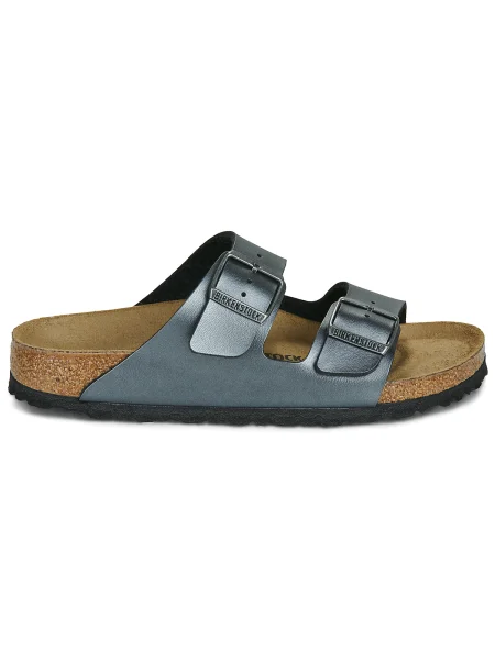 Šľapky BIRKENSTOCK Arizona BF Narrow metallic black sivá