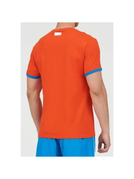 Koszulka Bikkembergs w jednolitym kolorze z logo pomarańczowa