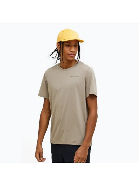 Tricou Peak Performance Explore Logo avid pentru bărbați bej