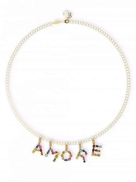 Přívěsek Dolce & Gabbana Rainbow s kamínky žlutý