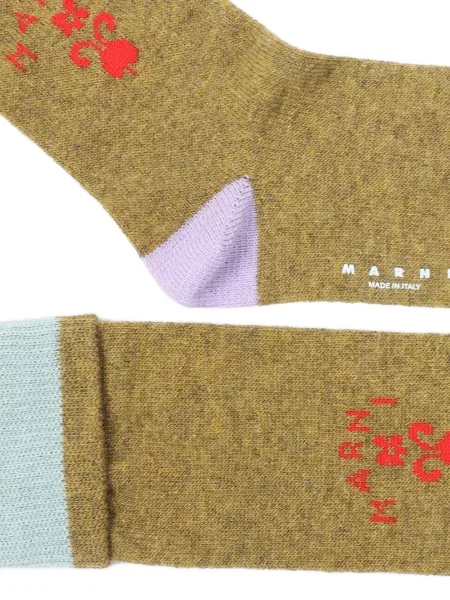 Șosete Marni cu broderie verde
