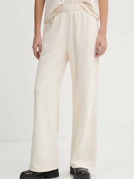 Kalhoty Hollister Co. hladké béžová