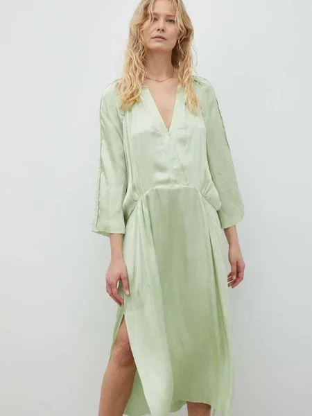 Day Birger et Mikkelsen rochie Tess midi oversize verde