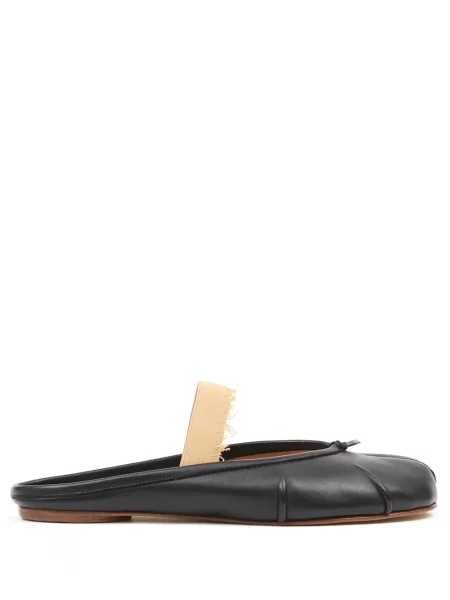 Papuci tip mules Maison Margiela din piele negru