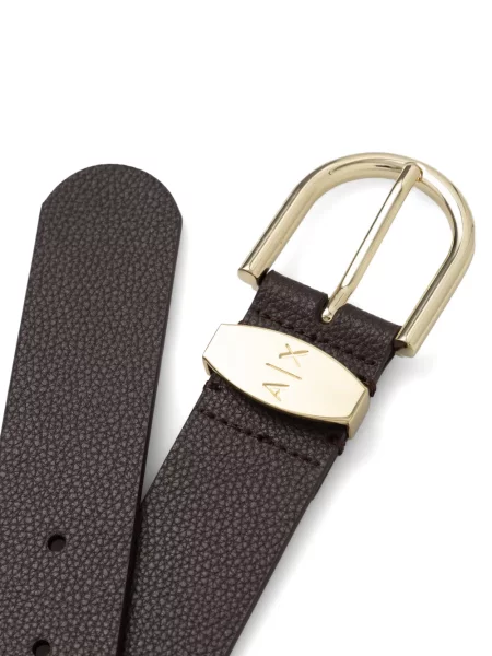 Curea Armani Exchange cu autograf maro