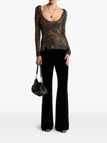 Pantaloni Etro de catifea negru