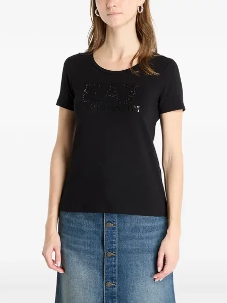 Tricou Ea7 Emporio Armani cu autograf negru